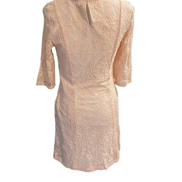 𝅺ANTHROPOLOGIE Maeve Dress Size Small Dusty Pink Lace Lined Dress With p… - Picture 3 of 16